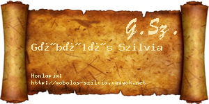 Göbölös Szilvia névjegykártya